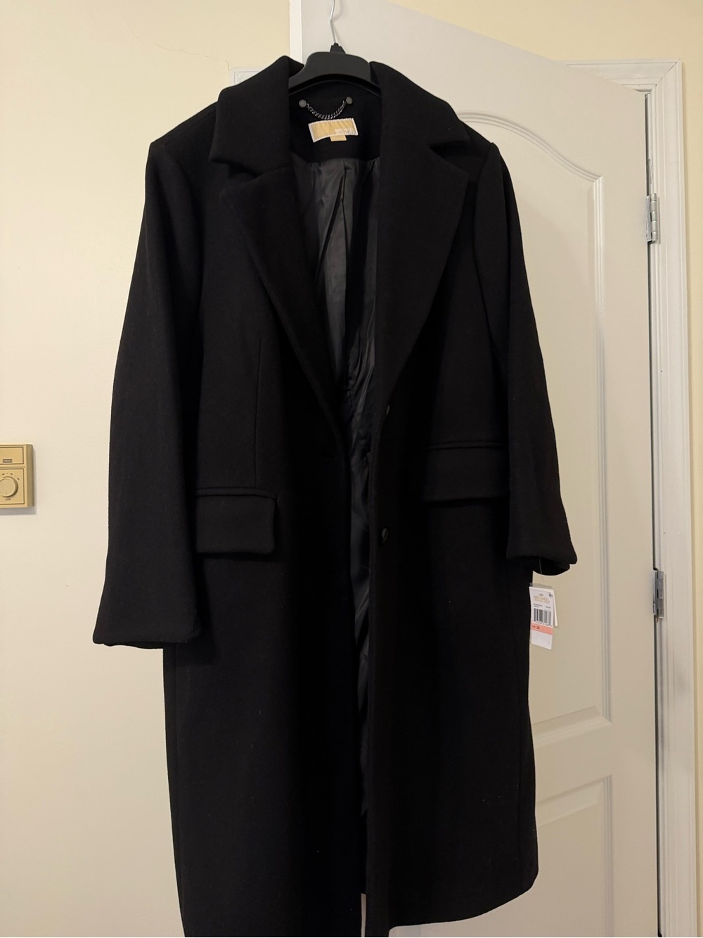 Michael Kors Black Long Wool Coat